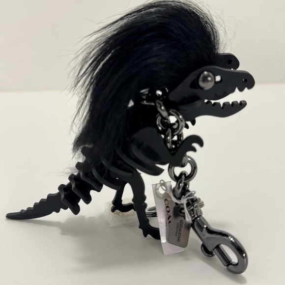 COACH RUNWAY Black Rexy and Black Mohawk Skeleton Rexy Keychain Charm - Picture 8 of 10